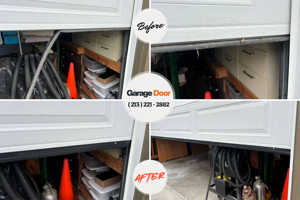 Before and after: garage door repair Shawsville, VA